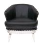 Fauteuils - Fauteuil Vegas Aero Black en Cuir et Aluminium, Design Moderne - JP2B DECORATION