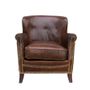Armchairs - Dandy Genuine Leather Armchair - Elegance and Comfort - JP2B DECORATION