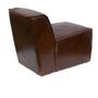 Fauteuils - Fauteuil Noctambule en cuir de vachette - Style vintage industriel - JP2B DECORATION