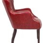 Fauteuils - Fauteuil L'invité Red en cuir vintage - Design élégant et confortable - JP2B DECORATION