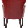 Fauteuils - Fauteuil L'invité Red en cuir vintage - Design élégant et confortable - JP2B DECORATION