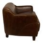 Sofas - Gentleman Cigar 3-Seater Sofa - Elegant Leather Comfort - JP2B DECORATION