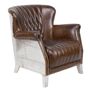 Fauteuils - Fauteuil Cambridge Aero en Cuir et Aluminium, Style Cigare Vintage - JP2B DECORATION