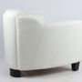 Armchairs - Gentleman White Leather Armchair – Classic Elegance and Comfort - JP2B DECORATION