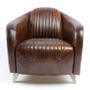 Fauteuils - Fauteuil Sporster en cuir – Allure vintage et confort exceptionnel - JP2B DECORATION