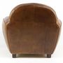 Fauteuils - Fauteuil Club Paquebot en cuir véritable - Vintage Cigare - JP2B Décoration - JP2B DECORATION