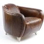 Fauteuils - Fauteuil Sporster en cuir – Allure vintage et confort exceptionnel - JP2B DECORATION