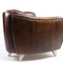 Fauteuils - Fauteuil Sporster en cuir – Allure vintage et confort exceptionnel - JP2B DECORATION