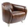 Fauteuils - Fauteuil Sporster en cuir – Allure vintage et confort exceptionnel - JP2B DECORATION