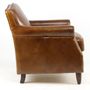 Armchairs - Normandie Leather Armchair - Vintage Cigare - JP2B Decoration - JP2B DECORATION