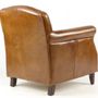 Armchairs - Normandie Leather Armchair - Vintage Cigare - JP2B Decoration - JP2B DECORATION