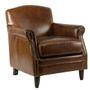 Armchairs - Normandie Leather Armchair - Vintage Cigare - JP2B Decoration - JP2B DECORATION