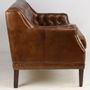 Sofas - Hampton Leather 2-Seater Sofa - Vintage Cigare - JP2B Decoration - JP2B DECORATION