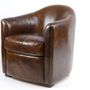 Armchairs - Manchester Leather Armchair – Timeless Elegance and Comfort - JP2B DECORATION