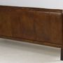 Sofas - Large Hampton Sofa in Cigar Leather - 3-Seater Elegance and Comfort - JP2B DECORATION