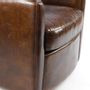 Armchairs - Manchester Leather Armchair – Timeless Elegance and Comfort - JP2B DECORATION