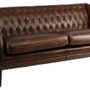 Sofas - Large Hampton Sofa in Cigar Leather - 3-Seater Elegance and Comfort - JP2B DECORATION