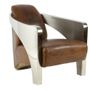 Fauteuils - Fauteuil Le Rutilant en cuir et inox - Élégance et originalité - JP2B DECORATION