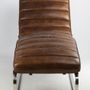 Armchairs - New York Chaise Longue in Cigar Leather - Elegance and Comfort - JP2B DECORATION