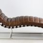 Armchairs - New York Chaise Longue in Cigar Leather - Elegance and Comfort - JP2B DECORATION