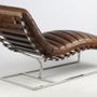 Armchairs - New York Chaise Longue in Cigar Leather - Elegance and Comfort - JP2B DECORATION