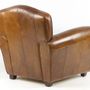 Armchairs - Club Charleston Leather Armchair - Vintage Cigar - JP2B DECORATION