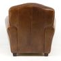 Armchairs - Club Charleston Leather Armchair - Vintage Cigar - JP2B DECORATION