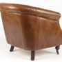 Fauteuils - Fauteuil Le Dominique en cuir cigare vintage – Confort et élégance - JP2B DECORATION