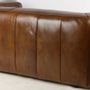 Sofas - Boston Leather Sofa - 3-Seater Vintage Cigar - JP2B DECORATION