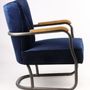 Armchairs - Loop Industrial Armchair in Ocean Blue Velvet – Design and Comfort - JP2B DECORATION