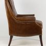 Armchairs - Chicago Leather Armchair - Vintage Cigar - JP2B DECORATION