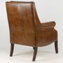 Armchairs - Chicago Leather Armchair - Vintage Cigar - JP2B DECORATION
