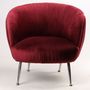 Armchairs - Palace Armchair in Red Velvet – Cozy Comfort and Elegant Design - JP2B DECORATION