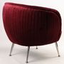 Armchairs - Palace Armchair in Red Velvet – Cozy Comfort and Elegant Design - JP2B DECORATION