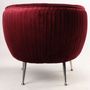 Armchairs - Palace Armchair in Red Velvet – Cozy Comfort and Elegant Design - JP2B DECORATION