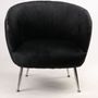 Fauteuils - Fauteuil Palace en velours noir – Élégance et confort enveloppant - JP2B DECORATION
