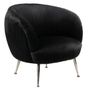 Fauteuils - Fauteuil Palace en velours noir – Élégance et confort enveloppant - JP2B DECORATION