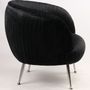 Fauteuils - Fauteuil Palace en velours noir – Élégance et confort enveloppant - JP2B DECORATION