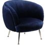 Fauteuils - Fauteuil Palace en Velours Bleu – Confort et Style - JP2B DECORATION