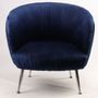 Fauteuils - Fauteuil Palace en Velours Bleu – Confort et Style - JP2B DECORATION