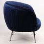 Fauteuils - Fauteuil Palace en Velours Bleu – Confort et Style - JP2B DECORATION