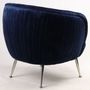 Fauteuils - Fauteuil Palace en Velours Bleu – Confort et Style - JP2B DECORATION