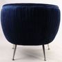 Fauteuils - Fauteuil Palace en Velours Bleu – Confort et Style - JP2B DECORATION