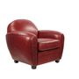 Armchairs - Paquebot Club Chair in genuine leather, timeless vintage design - JP2B DECORATION