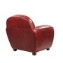 Armchairs - Paquebot Club Chair in genuine leather, timeless vintage design - JP2B DECORATION