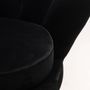 Armchairs - Fleur Velvet Armchair in Black – Floral Elegance and Comfort - JP2B DECORATION