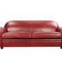 Sofas - Grand Club Paquebot Sofa in genuine leather, vintage 3-seater - JP2B DECORATION