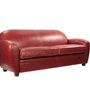 Sofas - Grand Club Paquebot Sofa in genuine leather, vintage 3-seater - JP2B DECORATION