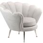 Fauteuils - Fauteuil Fleur Gris en Velours – Élégance et Confort Chic - JP2B DECORATION