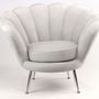 Fauteuils - Fauteuil Fleur Gris en Velours – Élégance et Confort Chic - JP2B DECORATION